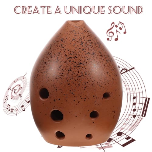 TOYANDONA Ceramic Ocarina, 8-Hole, G Key, for Beginners, Folk Instrument, for Performance