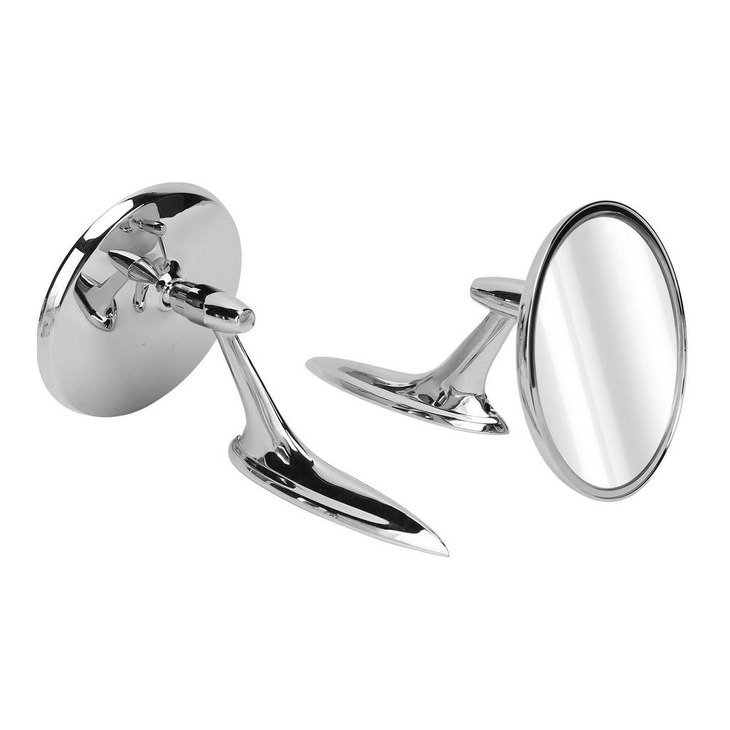 1 Pair Chrome Door Mirrors 3685955 Manual Folding Circular Outside Exterior Rearview Mirrors Fit for Impala Nova