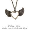 Valentine's Day Vintage Necklace Angel Wings 45cm Or 70cm Long Chain Necklace Women's Bags Choker Necklace