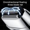 Мини-электробритва со светодиодным дисплеем, USB-перезаряжаемая, водонепроницаемая, с 3 головками, портативная дорожная бритва для мужчин, триммер для бороды, инструмент для удаления волос