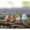 Cute Artificial Owl Figurines Miniatures Lovely Birds Fairy Garden Home Resin Crafts Decorations Home Decoration Accessories