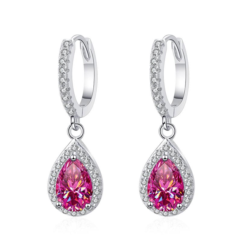 Bague Ringen 1 карат грушевидной огранки с муассанитом, серьги-капли для женщин, сверкающие бриллианты, роскошное качество, стерлинговое серебро S925, ювелирные изделия, подарки