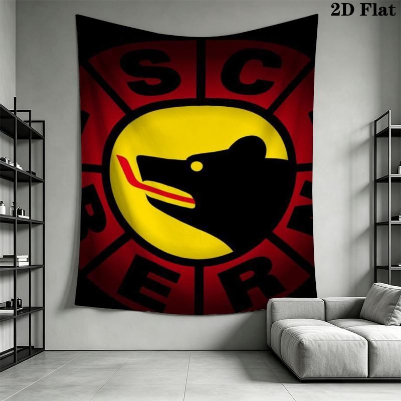 SC Bern Hockey Team Wall Tapestry Aesthetic Wall Hanging Printed Fabric Blanket Decorative Tapestries for Bedroom Living Room Home Decor