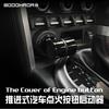 Push Start Ignition Switch Starter Button One Key Engine Start Compatible with Most Vehicles LED Indicator Replacement