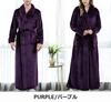 Bathrobe Gown Unisex Bathrobe After Bath Room Wear Loungewear Nightgown Stylish XL Size Navy [Arcade] Men's Women's