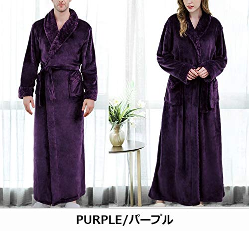 Bathrobe Gown Unisex Bathrobe After Bath Room Wear Loungewear Nightgown Stylish XL Size Navy [Arcade] Men's Women's