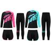 Unisex 3 Piece Swim Set Long Sleeve Rash Guard Top Swim Shorts UV Protection Pants Sun Safe Swimwear