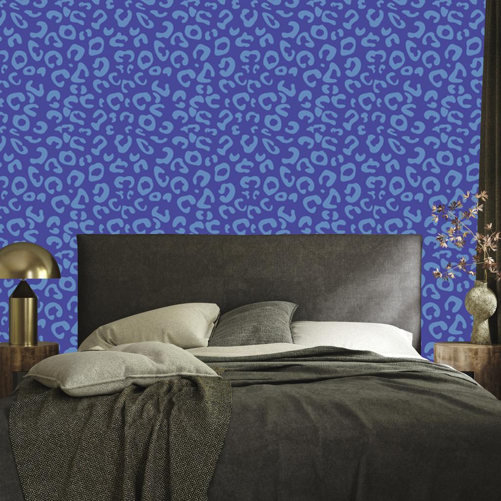 Blue and purple leather wallpaper for living room and bedroom 50x1000