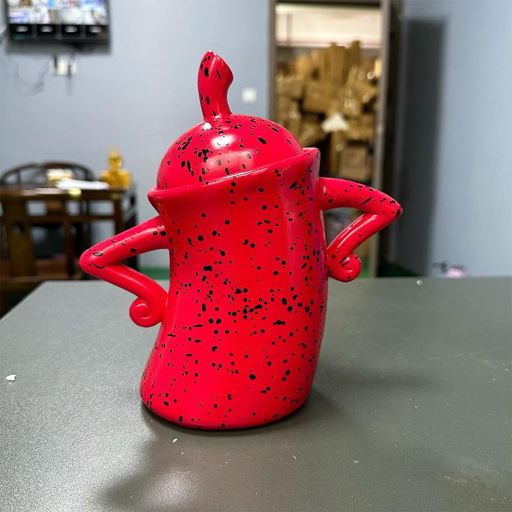 Creative Forked Waist Cup Mugs FoodJars Retro Spotted Cup for Kitchen Storage Jars with Lids Coffee Tea Sugar Spices Kitchenware