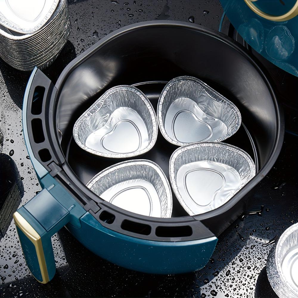 50Pcs Disposable Baking Cup Tray Food Grade Cupcake Mold Aluminum Tin Foil Baking Pans  Pudding