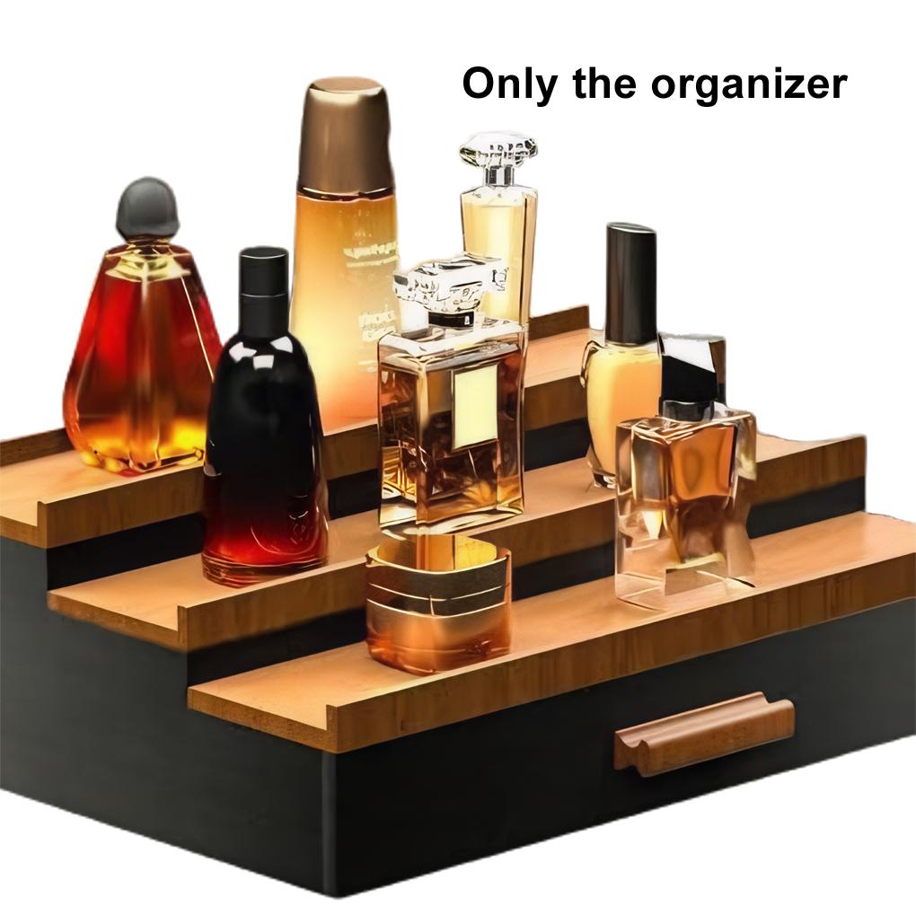 Деревянная подставка для одеколона, органайзер с 3 ярусами, ящик для хранения парфюмерной коллекции, мужские аксессуары для спальни
