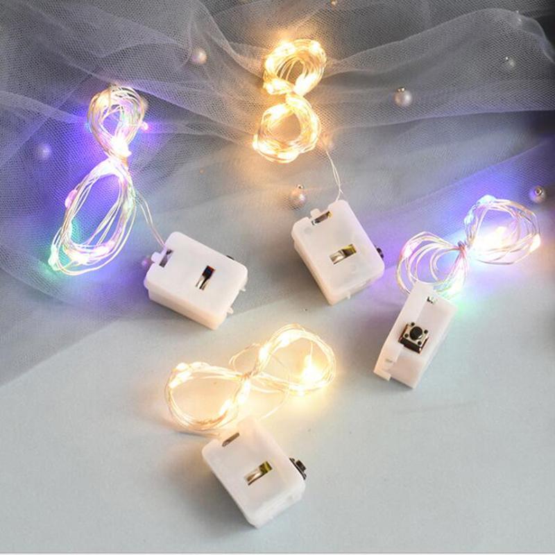 10 шт. Светодиодные гирлянды Атмосфера Маленький цветной свет Работающие от батареек Гирлянды для Рождества Улица Комната Фестивальный декор
