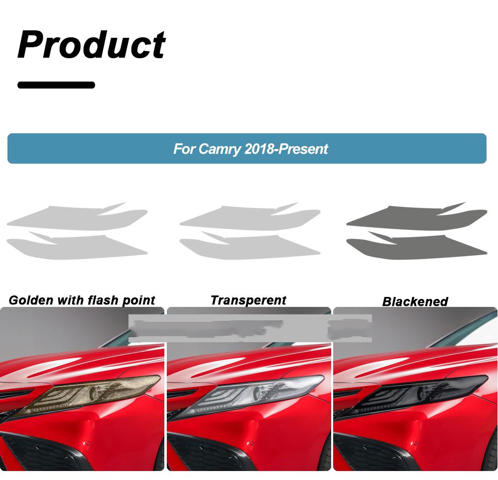 Для Toyota Camry XV70 2018-2025 автомобильная защитная пленка для фар виниловая упаковка дымчато-черная прозрачная наклейка из ТПУ аксессуары