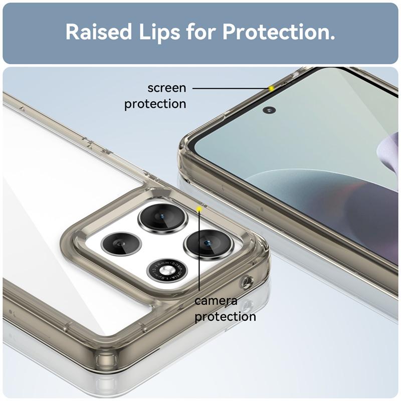 For Motorola Moto G66Y Case Moto G66J G66Y Cover TPU Border Acrylic Backplane Bumper Protective Phone Cases On Moto G66J Funda