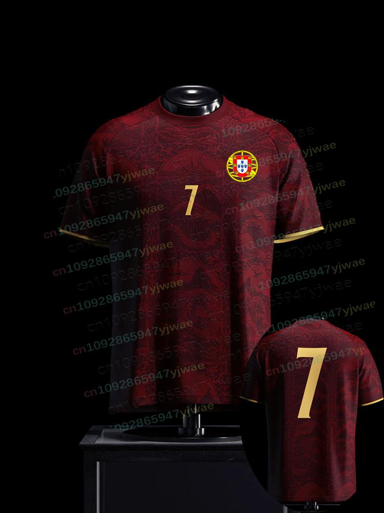 2026 Special Edition Ronaldo No.7 Football Jersey Women Men Sportwear Harajuku Summer Portugal Flag Print Men's Soccer Tshirt