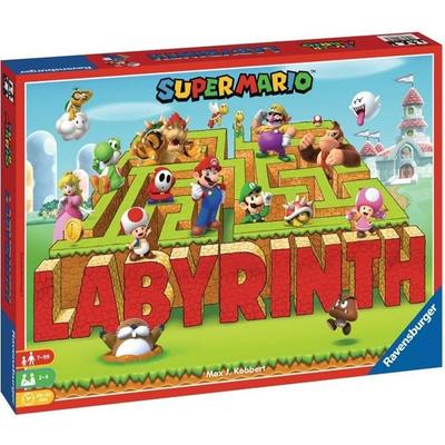 SUPER MARIO Labyrinth, Семейная настольная игра, Поиск сокровищ в движущемся лабиринте, Возраст 7 лет и старше, Ravensburger