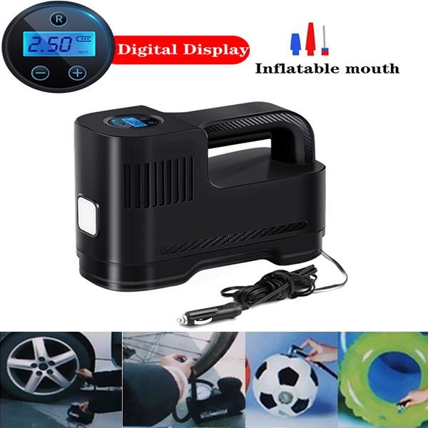 12V 100PSI Tyre Inflator Cordless Portable Compressor Digital Car Tyre Pump Preset Pressure Rechargeable Air Pump With LED Light And LCD Display