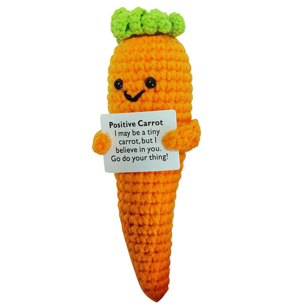 Mini Positive Potatoes with Positive Card Creative Potato Dolls Inspirational Crochet Dolls Home Room Party Decoration