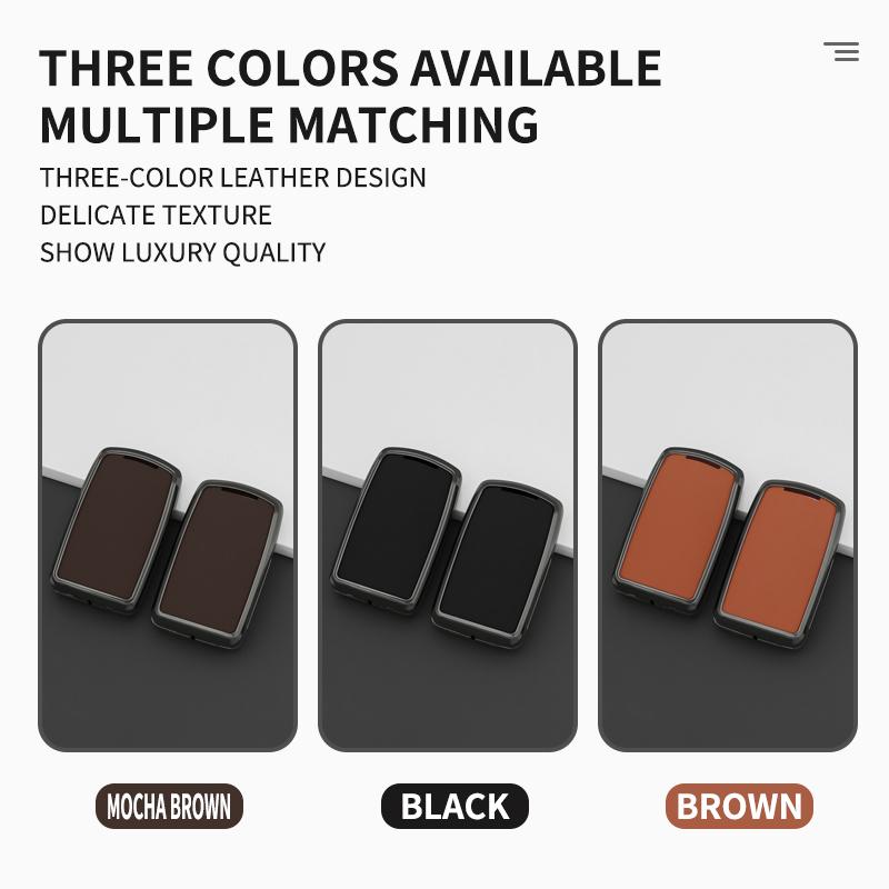 New Zinc Alloy Leather Car Key Case Cover Holder Protector Shell For Mazda 3 Axela Bp Cx-30 Dm G20 Mx-5 Mx30 X5 X9 Cx60 Cx90