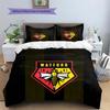 Watford F.C Pattern Bedding Quilt Set  Home Decoration  Gift (1 * duvet cover + 2 * pillowcase  without core).xwn