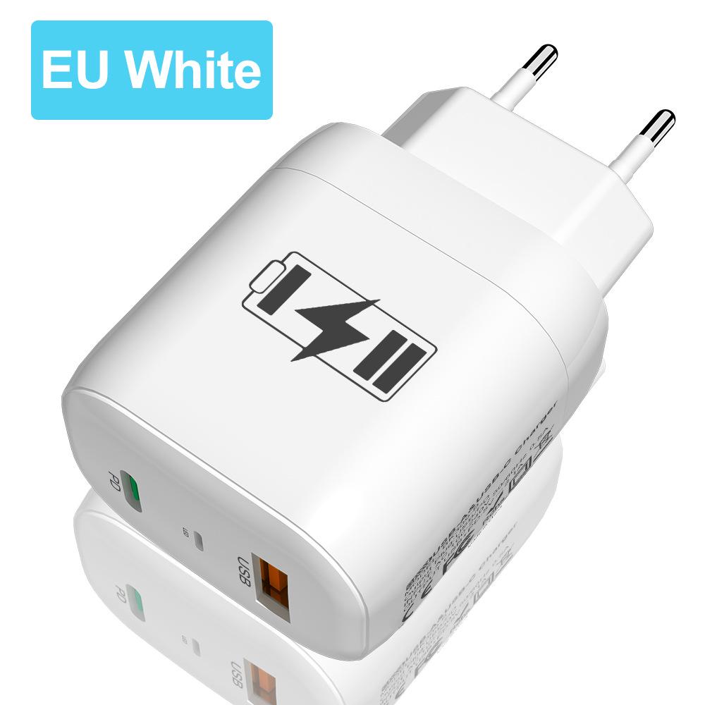 Двойное USB-зарядное устройство для путешествий, 2 порта, 2,4 А - Совместимо со стандартами США, ЕС, Кореи, Великобритании