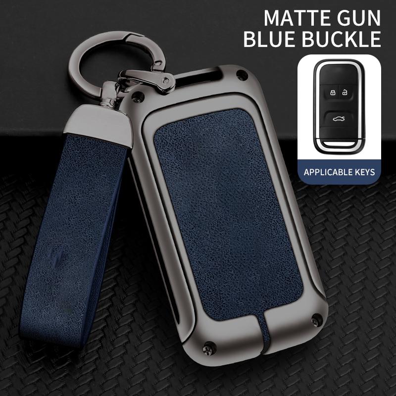 Кожаный чехол для ключей из цинкового сплава, защитный чехол для Chery Tiggo 3 5X 4 8 Glx 7 2019 2020 с брелоком, аксессуары для авто ключей
