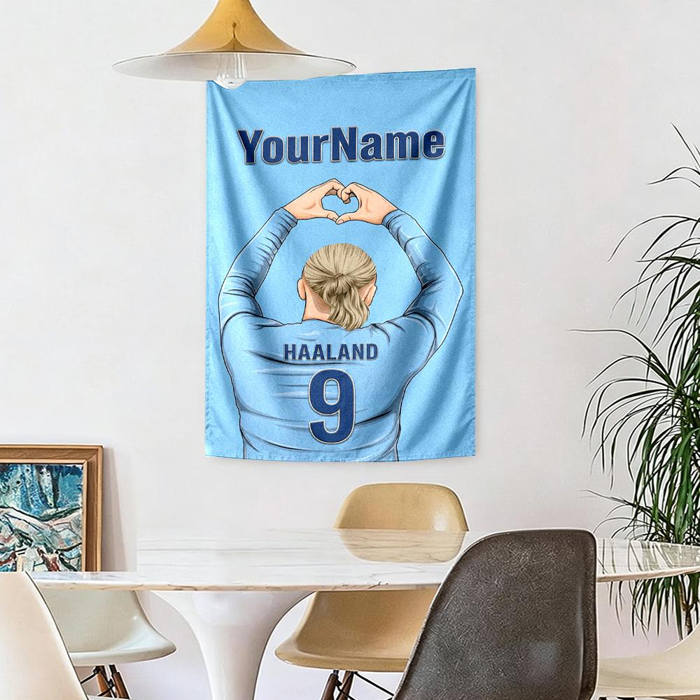 Haaland Custom Your Name Wall Decor Tapestry Art For Pet Memorial Birthdaywedding Party Backdrop Family Gift