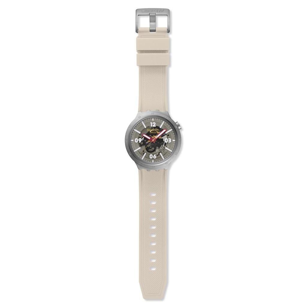 Swatch CONFIDENT MOMENT SB07S125 Beige Wristwatch,