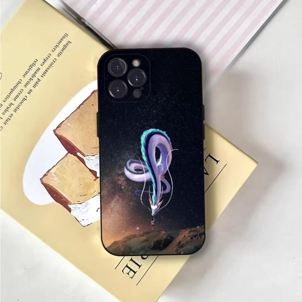 Чехол для телефона S-Spirited D-Dragon A- Away для iPhone 16,15,14,13,12,11,Pro,X,XS,Max,XR,Plus,Mini Мягкий черный чехол