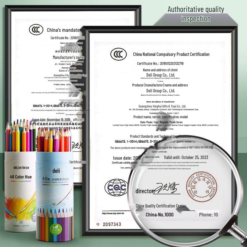Deli 6812 Series Water-Soluble Oil-Based Colored Pencil Set - Available in 24, 36, or 48 Colors