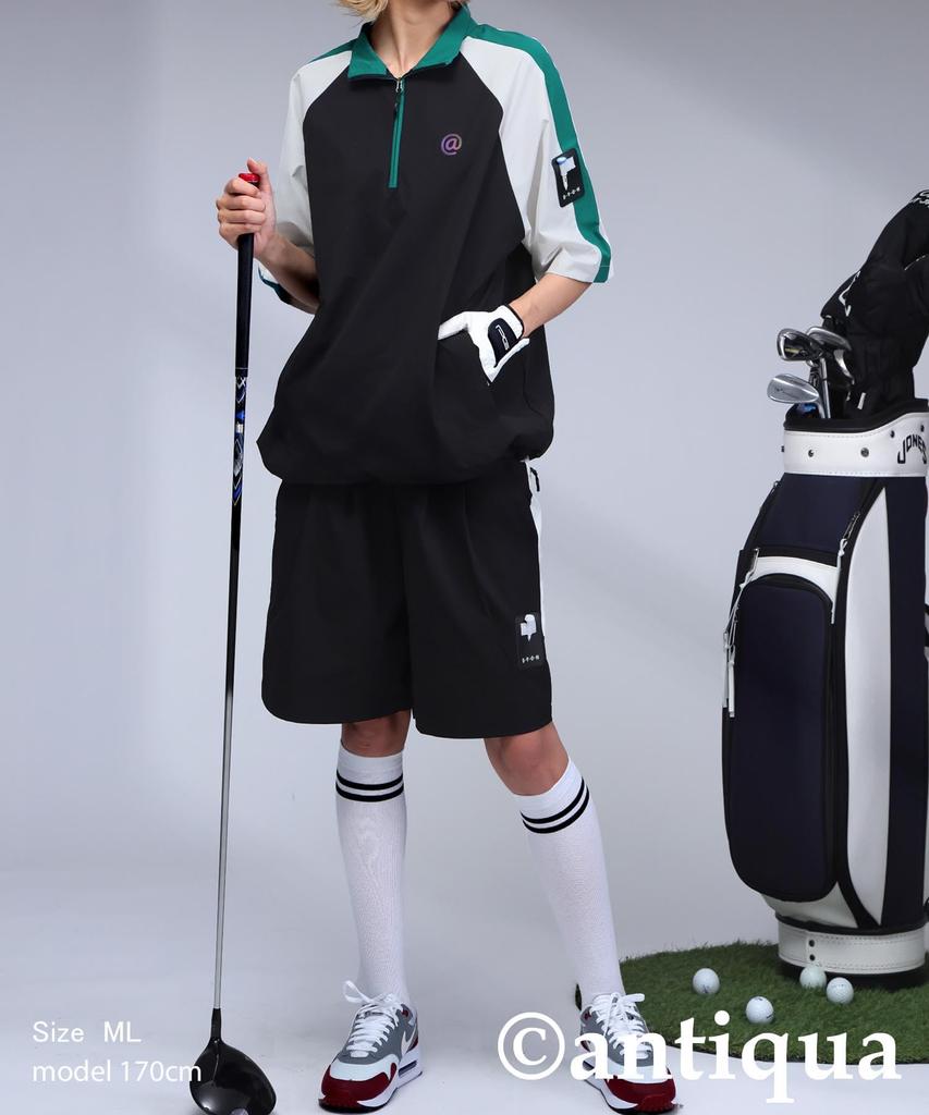 Женский пуловер Antiqua Golf x Stitch ML, ZST-00091, 05, Черный/Молочный