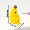 Yellow Green Anxious Banana Ornaments PLA Material Mini Model Desktop Toys  Home Decoration
