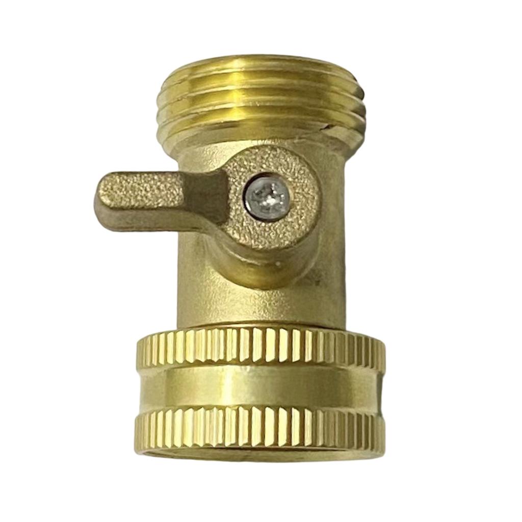 2 Pieces Portable Sturdy Brass Hose Shut Off Valves with Extended Handle Fit 3/4Inch Garden Hose Connectors Daily Use