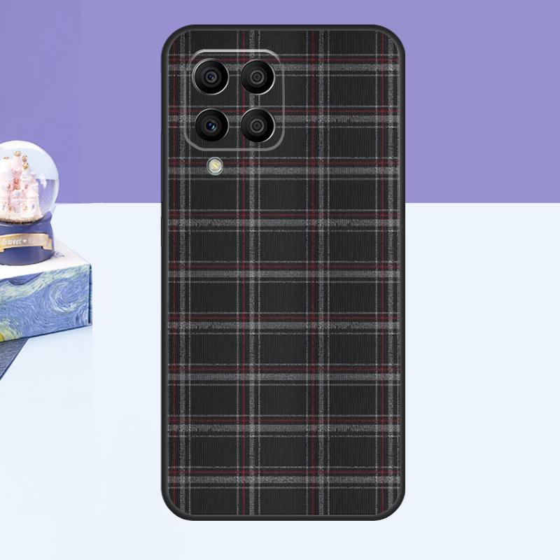Чехол с клетчатым узором и полосками для Samsung Galaxy M53 M33 M15 M35 M55 M11 M14 M34 M54 M31 M51 M12 M32 M52 M16 M36 M56