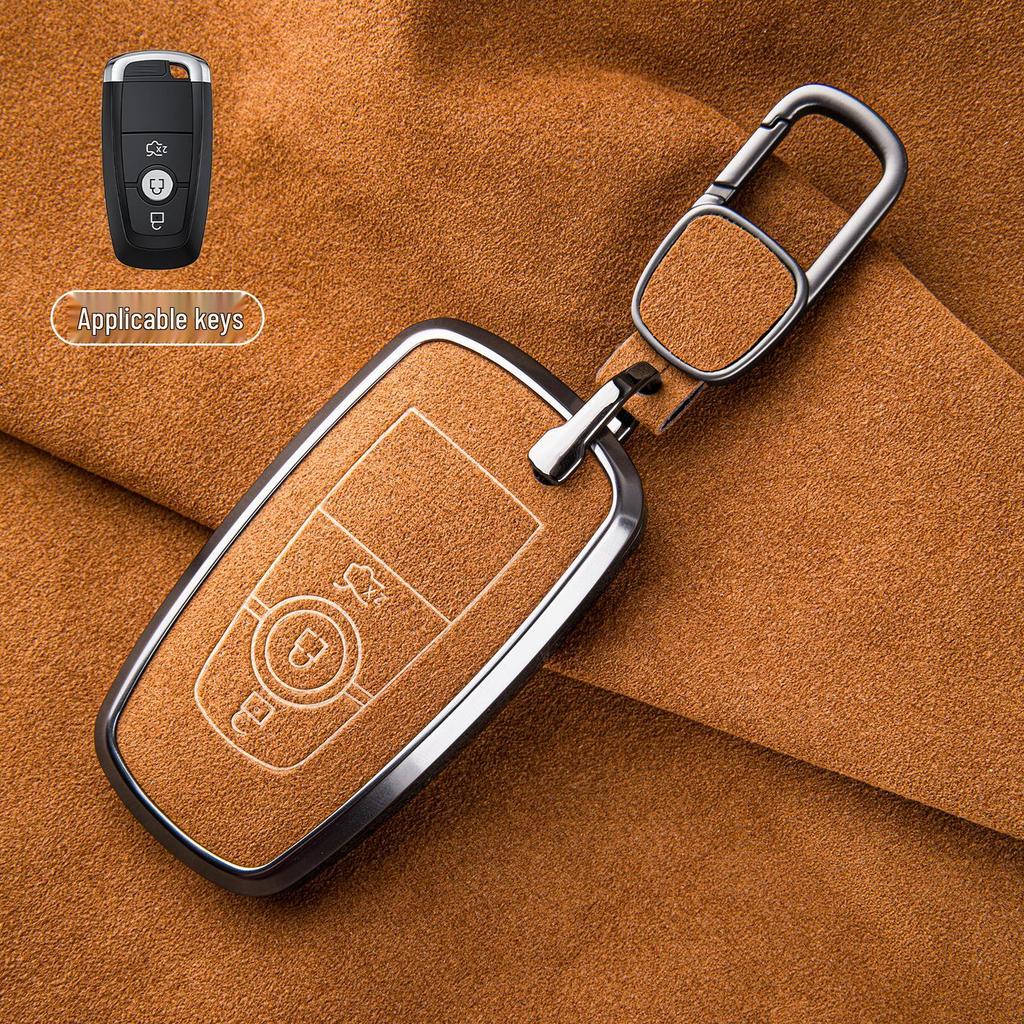 Premium Sheepskin Key Cover for Ford Explorer ST, Edge L, Mondeo EVOS