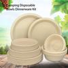 50Pcs Disposable Bowls Food Grade BPA Free Eco-friendly No Odor Widely Applicable Natural Camping Disposable Bowls