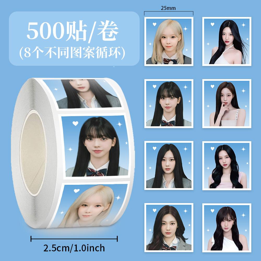 Наклейки Skzoo Idol Roll 500 шт. Клейкие этикетки для DIY Журнала Скрапбукинга Чехла Телефона Декора Polaroid Фанатов
