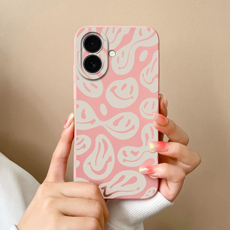 Для Apple iPhone 16 Pro 16promax 16plus чехлы модные популярные этикетки ультратонкий жидкий силикон супер ударопрочный корпус для iPhone бампер Shell