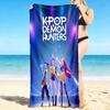 1Pc Kpop Demon Hunters Beach Towel, Quick Dry, Multi-Use for Beach Pool Gym Yoga Home Travel, Christmas, Halloween, Xmas Gift S929427