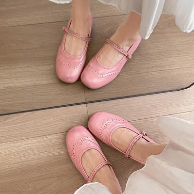 Универсальные ретро туфли-лодочки на плоской подошве с круглым носком, увеличивающие внутреннюю высоту, с мелким вырезом, женские, новая коллекция осень 2025, на мягкой подошве, Мэри Джейн