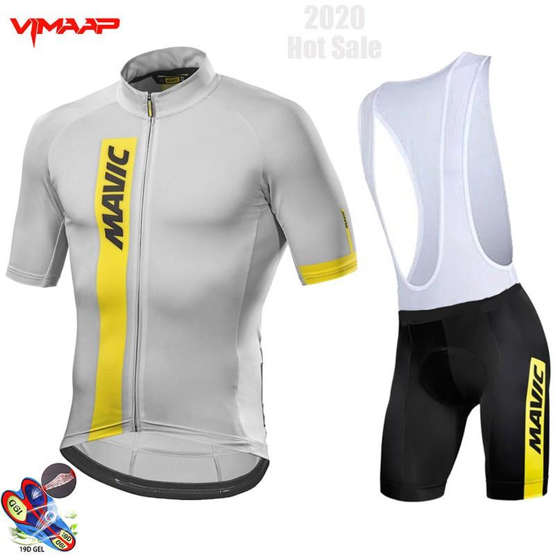 Mavic Mens Cycling Jersey Bib Shorts Set Breathable Road Bike Apparel Outdoor Ride