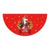 Christmas Banner Half Fan Banner Flag for Indoor Outdoor Holiday Party Decor Polyester Door Curtain for Living Room Wall Fireplace