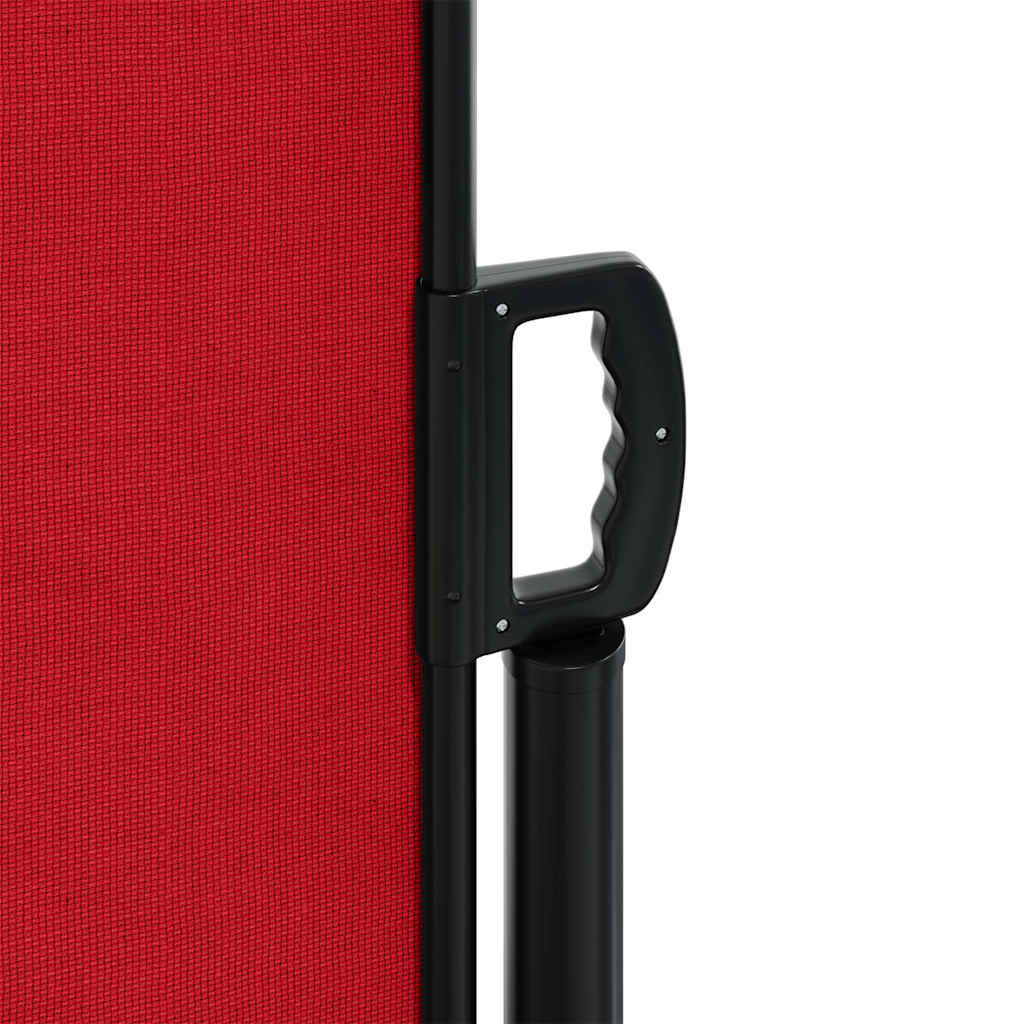 Retractable Side Awning Red 100 x 600 cm