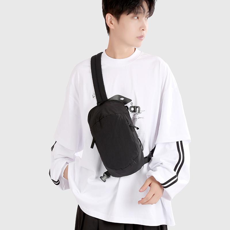 Сумка через плечо Спортивная нагрудная сумка для улицы Большой вместимости Однотонная сумка на плечо