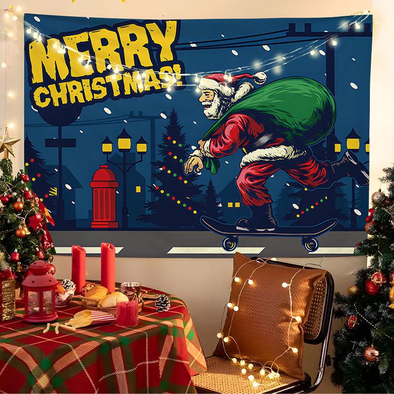 European Christmas Festival Hanging Cloth - Fresh Party Background Decor