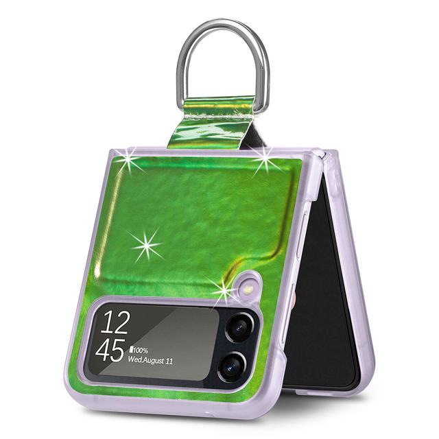 Luxury Fashion Colorful Ring Holder Folding Case For Samsung Galaxy Z Flip4 Flip 4 5g Zflip4 Comfortable Protective Cover