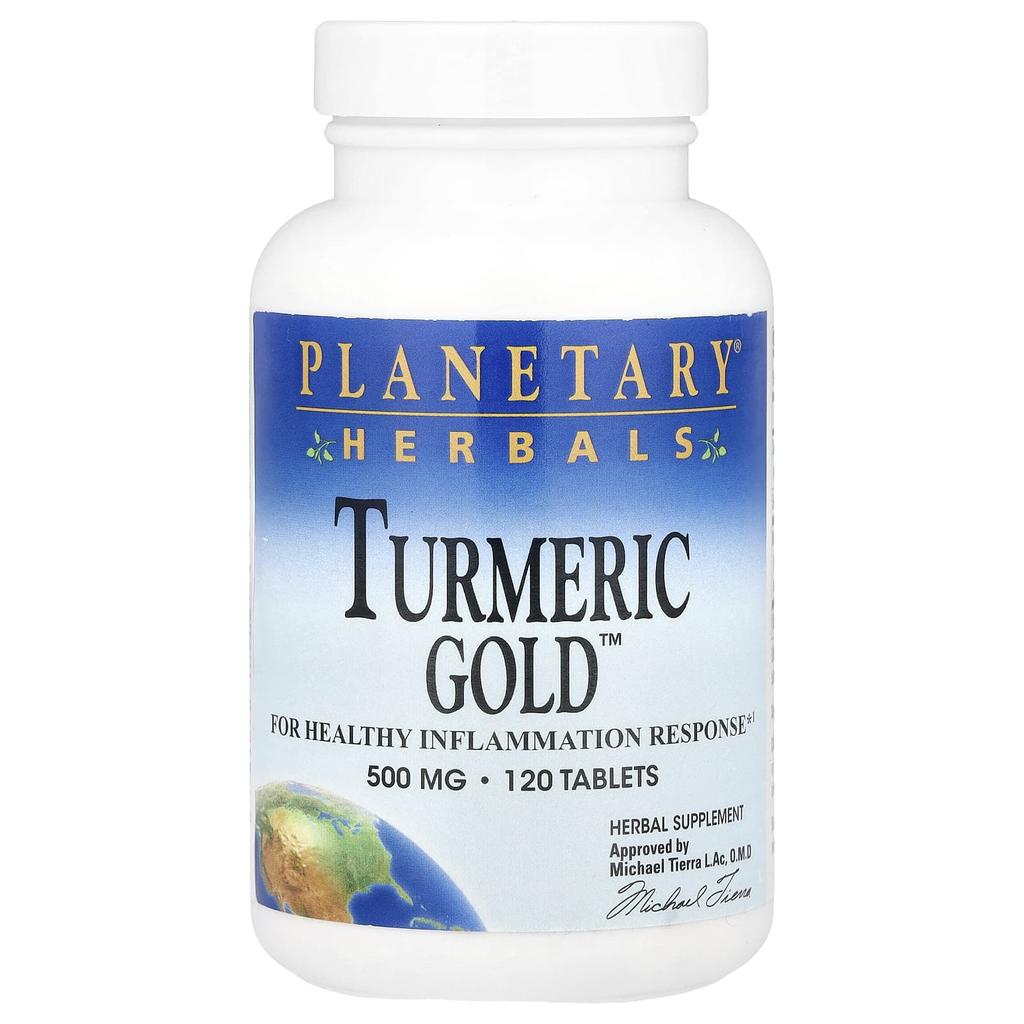 Planetary Herbals Куркума Голд™, 500 мг, 120 таблеток