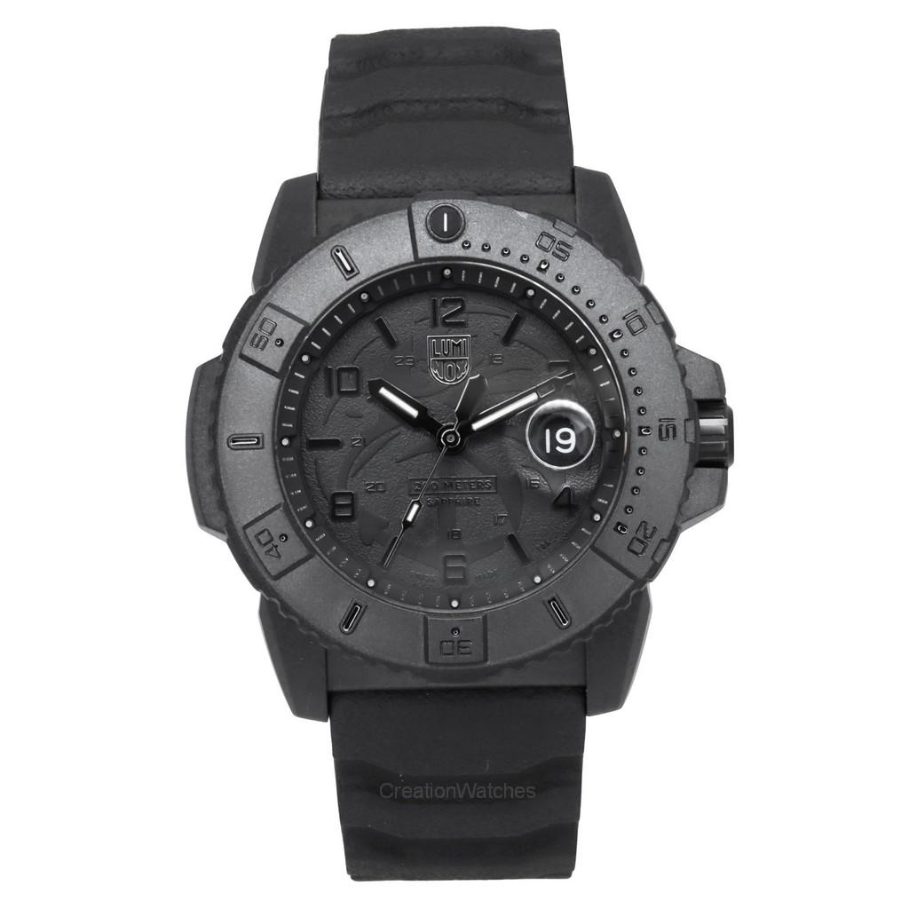 Luminox Navy Seal Foundation каучуковый ремешок черный циферблат кварцевые дайверские часы XS.3601.BO.NSF 200M мужские