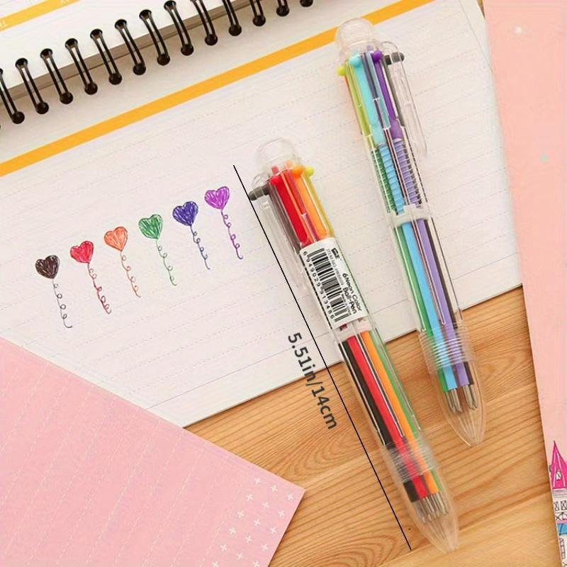 10/20 шт. Яркие 6-цветные шариковые ручки, гладкие маркеры-роллеры с наконечниками для пуль для студентов и розыгрыши призов, ручка для фитнес-тренера