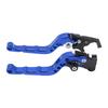 2шт мотоциклетный рычаг сцепления руль тормозное устройство регулируемый алюминиевый сплав синий